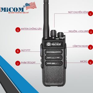 máy bộ đàm miCOM JP-F4003 thương hiệu Mỹ - Top bộ đàm bán chạy tại Sơn La - Điện Biên