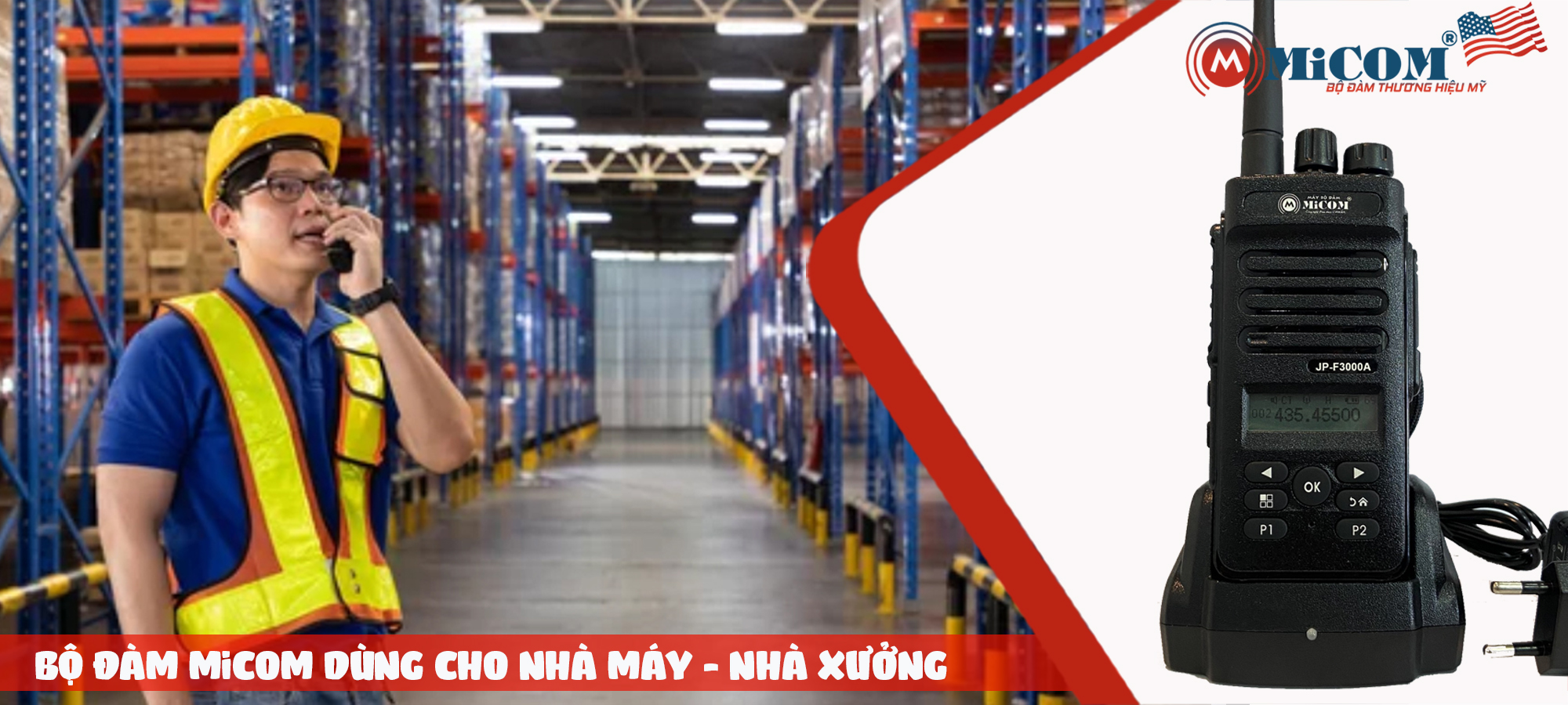 bộ đàm MiCOM dùng cho nhà xưởng - nhà máy