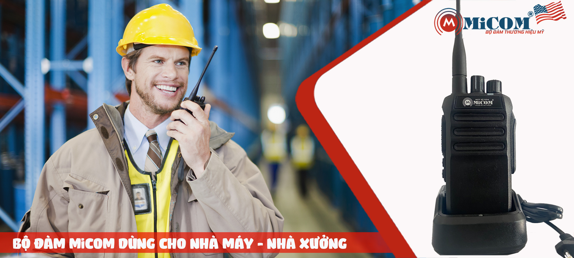 bộ đàm MiCOM dùng cho nhà xưởng - nhà máy