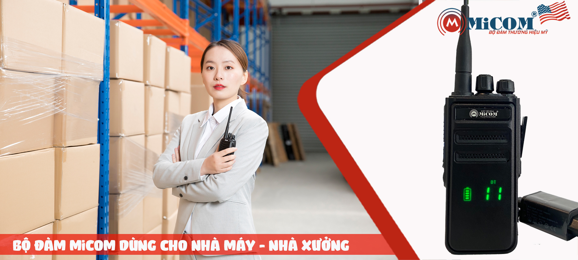 bộ đàm MiCOM dùng cho nhà xưởng - nhà máy