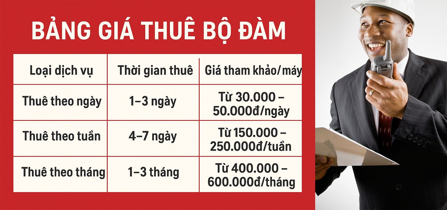 Bảng Giá Thuê Bộ Đàm Đà Nẵng